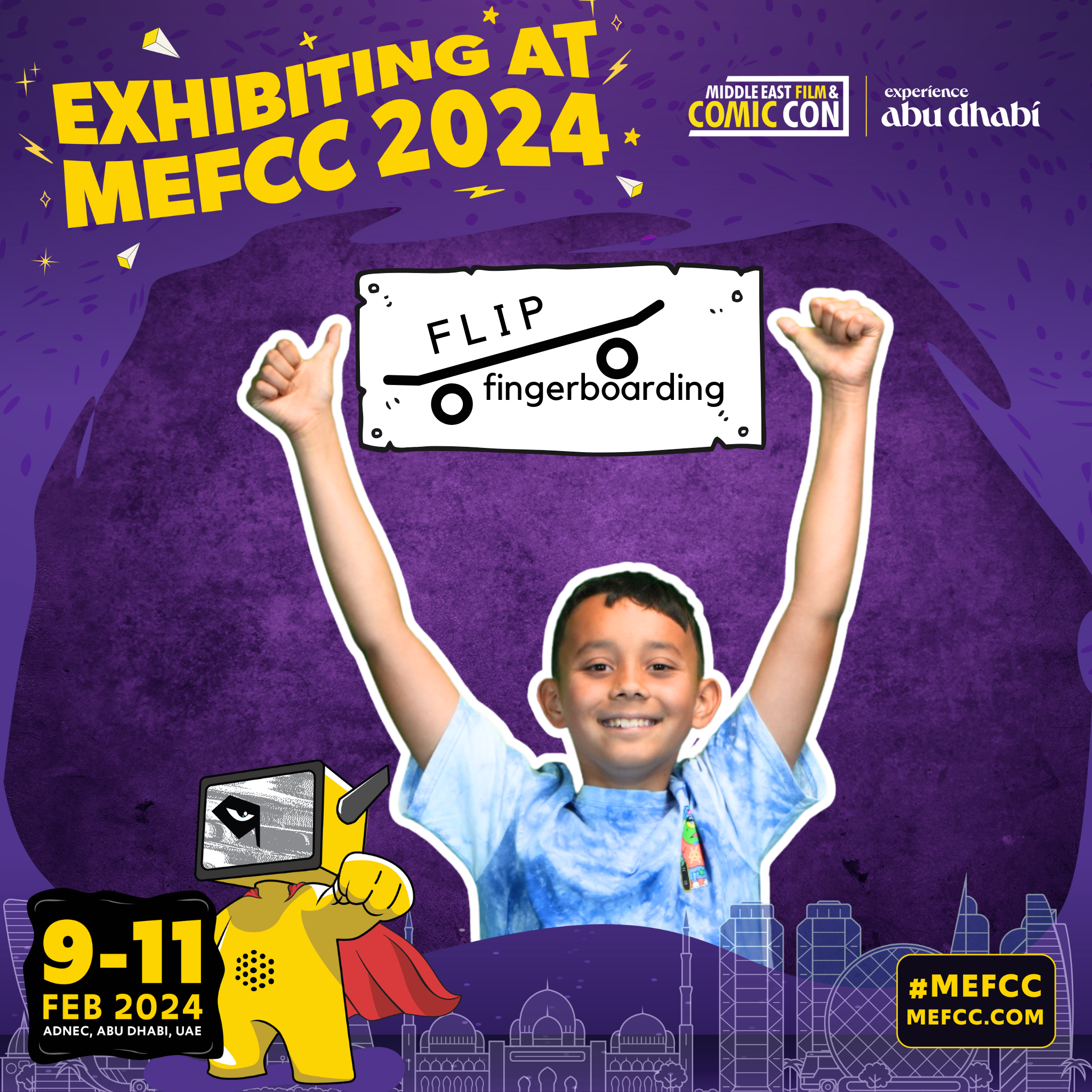 Flip Fingerboarding will be at MEFCC Comic Con Abu Dhabi 2024